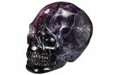 Carved, Purple Fluorite Skull #108758-3